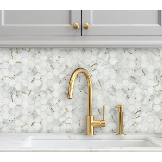 Prestige Bone Gold 32.4cm x 33.2cm Mosaic Tile