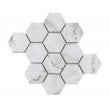 Prestige Hexagon Lux Carrara Mosaic (7.3cm x 7.3cm) 26.7cm x 27.8cm Wall & Floor Tile