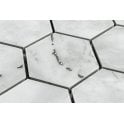 Prestige Hexagon Lux Carrara Mosaic (7.3cm x 7.3cm) 26.7cm x 27.8cm Wall & Floor Tile