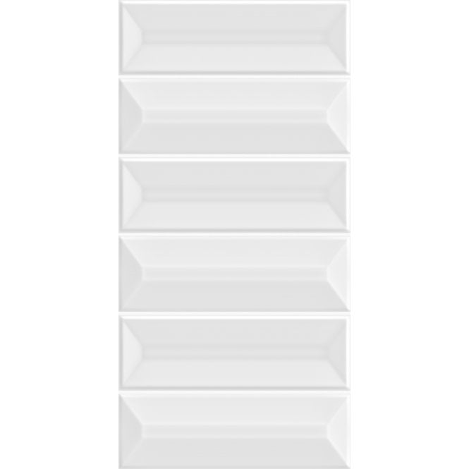 Prisma White Glossy 15cm x 30cm Wall Tile