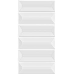 Prisma White Glossy 15cm x 30cm Wall Tile