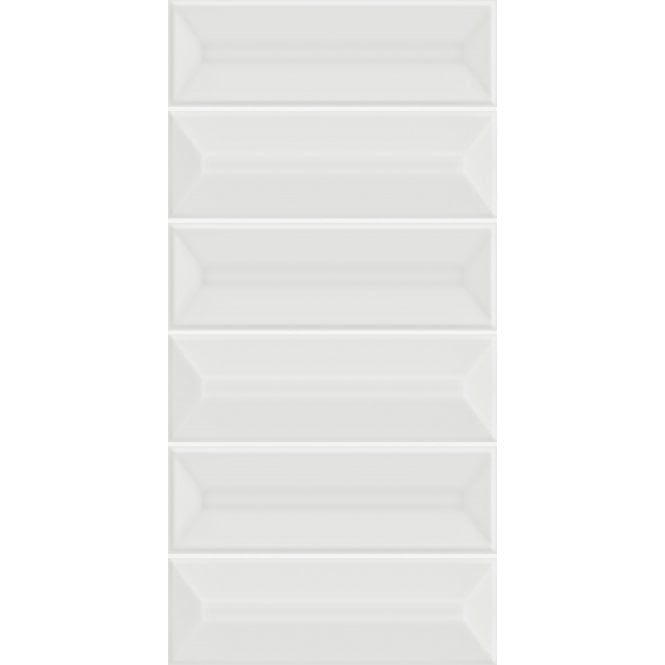 Prisma White Matt 15cm x 30cm Wall Tile