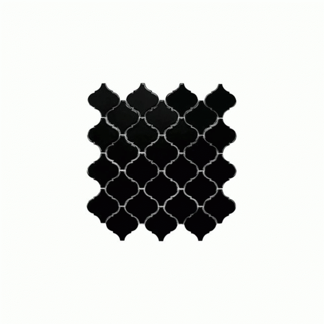 Provenzale Black Gloss Mosaic 30cm x 30cm Mosaic Tile