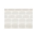 British Ceramic Tile Puddle Glaze Cottage Ivory 5cm x 15cm Border Tile