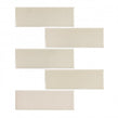 British Ceramic Tile Puddle Glaze Cottage Ivory 5cm x 15cm Wall Tile