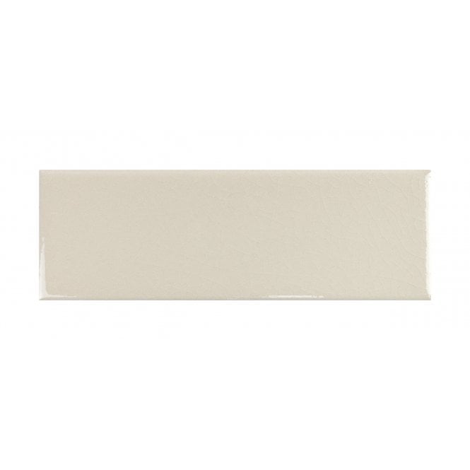 British Ceramic Tile Puddle Glaze Cottage Ivory 5cm x 15cm Wall Tile