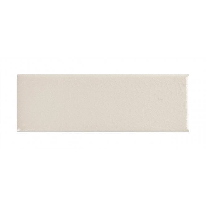 British Ceramic Tile Puddle Glaze Cottage Ivory 5cm x 15cm Wall Tile