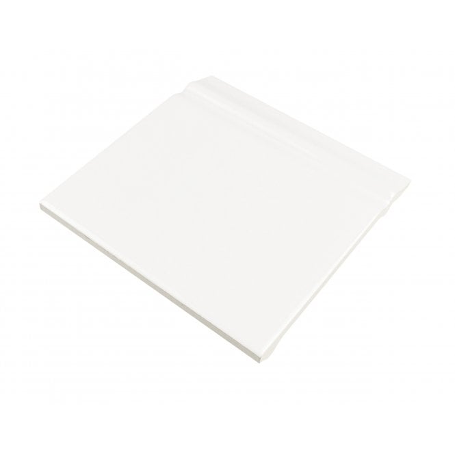 British Ceramic Tile Puddle Glaze Cotton White 15cm x 15cm Skirting Tile