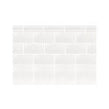 British Ceramic Tile Puddle Glaze Cotton White 5cm x 15cm Border Tile
