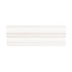 British Ceramic Tile Puddle Glaze Cotton White 5cm x 15cm Border Tile
