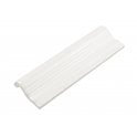 British Ceramic Tile Puddle Glaze Cotton White 5cm x 15cm Border Tile