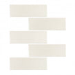 British Ceramic Tile Puddle Glaze Cotton White 5cm x 15cm Wall Tile