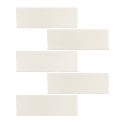 British Ceramic Tile Puddle Glaze Cotton White 5cm x 15cm Wall Tile