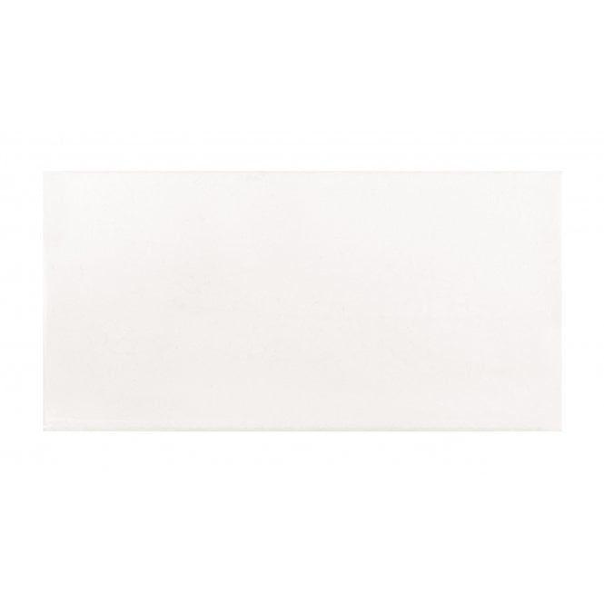 British Ceramic Tile Puddle Glaze Cotton White 7.5cm x 15cm Wall Tile