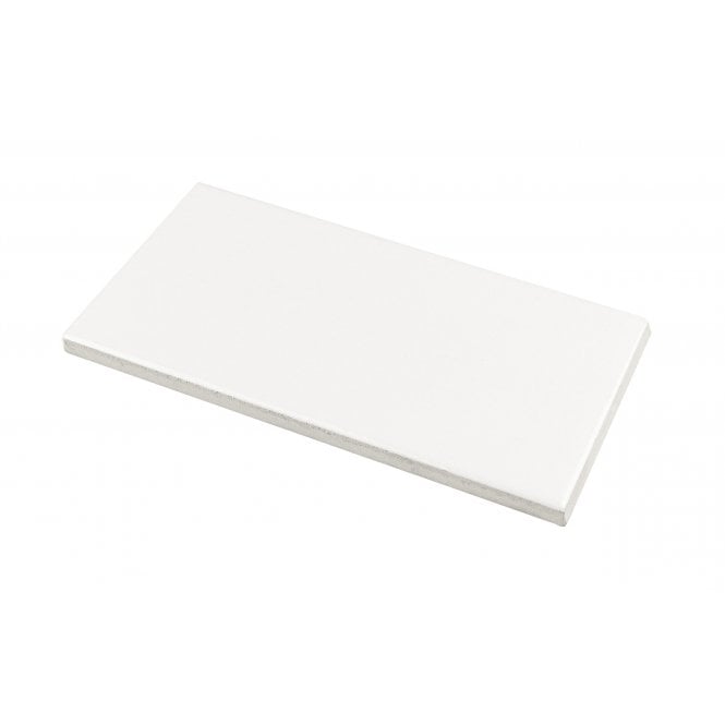 British Ceramic Tile Puddle Glaze Cotton White 7.5cm x 15cm Wall Tile