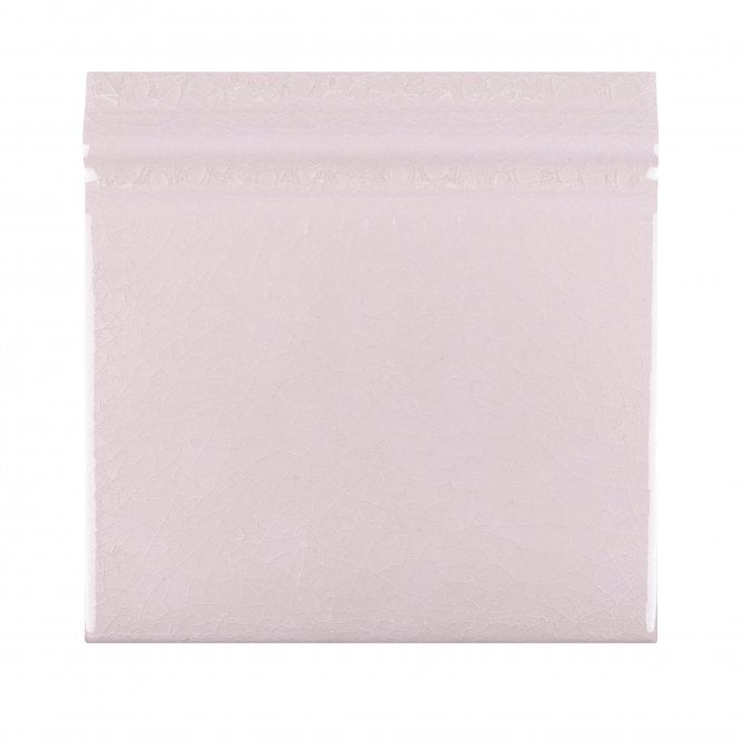 British Ceramic Tile Puddle Glaze English Rose 15cm x 15cm Skirting Tile