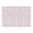 British Ceramic Tile Puddle Glaze English Rose 15cm x 15cm Skirting Tile