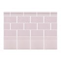 British Ceramic Tile Puddle Glaze English Rose 15cm x 15cm Skirting Tile