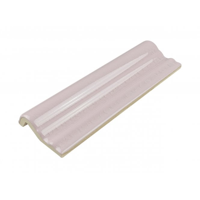 British Ceramic Tile Puddle Glaze English Rose 5cm x 15cm Border Tile