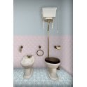 British Ceramic Tile Puddle Glaze English Rose 5cm x 15cm Border Tile