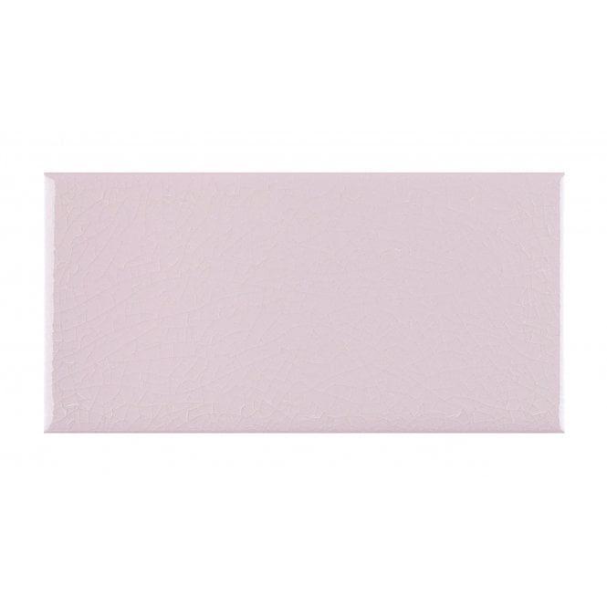 British Ceramic Tile Puddle Glaze English Rose 7.5cm x 15cm Wall Tile