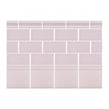 British Ceramic Tile Puddle Glaze English Rose 7.5cm x 15cm Wall Tile
