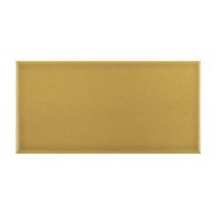 British Ceramic Tile Puddle Glaze Golden Mustard 7.5cm x 15cm Wall Tile