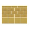 British Ceramic Tile Puddle Glaze Golden Mustard 7.5cm x 15cm Wall Tile