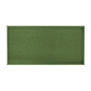 British Ceramic Tile Puddle Glaze Green Apple 7.5cm x 15cm Wall Tile