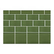 British Ceramic Tile Puddle Glaze Green Apple 7.5cm x 15cm Wall Tile