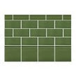 British Ceramic Tile Puddle Glaze Green Apple 7.5cm x 15cm Wall Tile