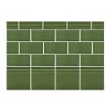 British Ceramic Tile Puddle Glaze Green Apple 7.5cm x 15cm Wall Tile