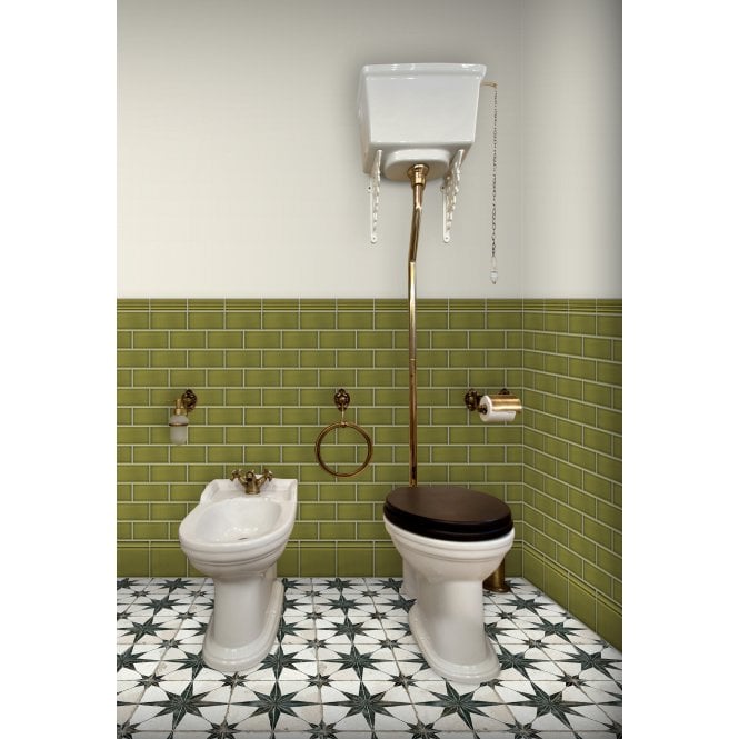 British Ceramic Tile Puddle Glaze Olive Green 15cm x 15cm Skirting Tile