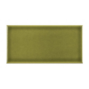 British Ceramic Tile Puddle Glaze Olive Green 7.5cm x 15cm Wall Tile