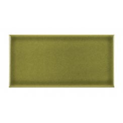 British Ceramic Tile Puddle Glaze Olive Green 7.5cm x 15cm Wall Tile