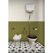 British Ceramic Tile Puddle Glaze Olive Green 7.5cm x 15cm Wall Tile
