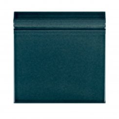 British Ceramic Tile Puddle Glaze Peacock 15cm x 15cm Skirting Tile