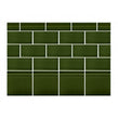 British Ceramic Tile Puddle Glaze Racing Green 15cm x 15cm Skirting Tile