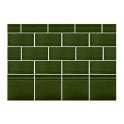 British Ceramic Tile Puddle Glaze Racing Green 15cm x 15cm Skirting Tile