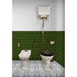 British Ceramic Tile Puddle Glaze Racing Green 15cm x 15cm Skirting Tile