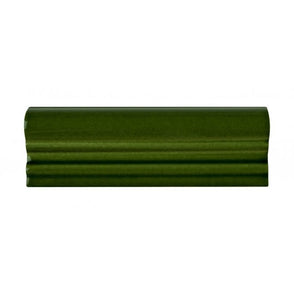 British Ceramic Tile Puddle Glaze Racing Green 5cm x 15cm Border Tile