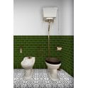 British Ceramic Tile Puddle Glaze Racing Green 5cm x 15cm Border Tile