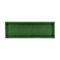 British Ceramic Tile Puddle Glaze Racing Green 5cm x 15cm Wall Tile