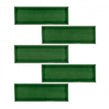 British Ceramic Tile Puddle Glaze Racing Green 5cm x 15cm Wall Tile