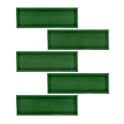 British Ceramic Tile Puddle Glaze Racing Green 5cm x 15cm Wall Tile
