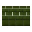 British Ceramic Tile Puddle Glaze Racing Green 7.5cm x 15cm Wall Tile