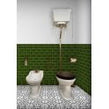 British Ceramic Tile Puddle Glaze Racing Green 7.5cm x 15cm Wall Tile
