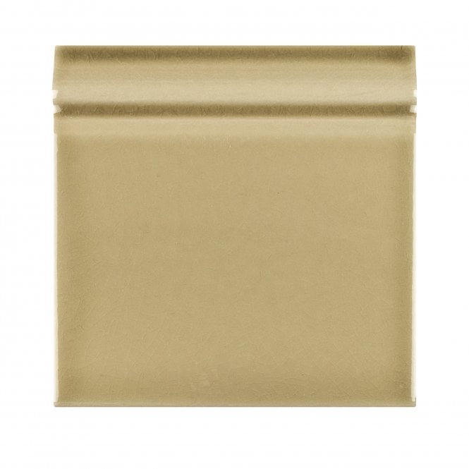 British Ceramic Tile Puddle Glaze Shortbread 15cm x 15cm Skirting Tile