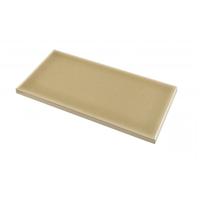 British Ceramic Tile Puddle Glaze Shortbread 7.5cm x 15cm Wall Tile