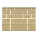 British Ceramic Tile Puddle Glaze Shortbread 7.5cm x 15cm Wall Tile
